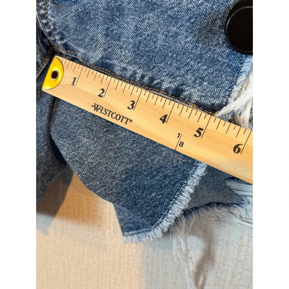NWT American Eagle Womens 12 High Waisted Baggy Denim Shorts Boho Festival Y2K
